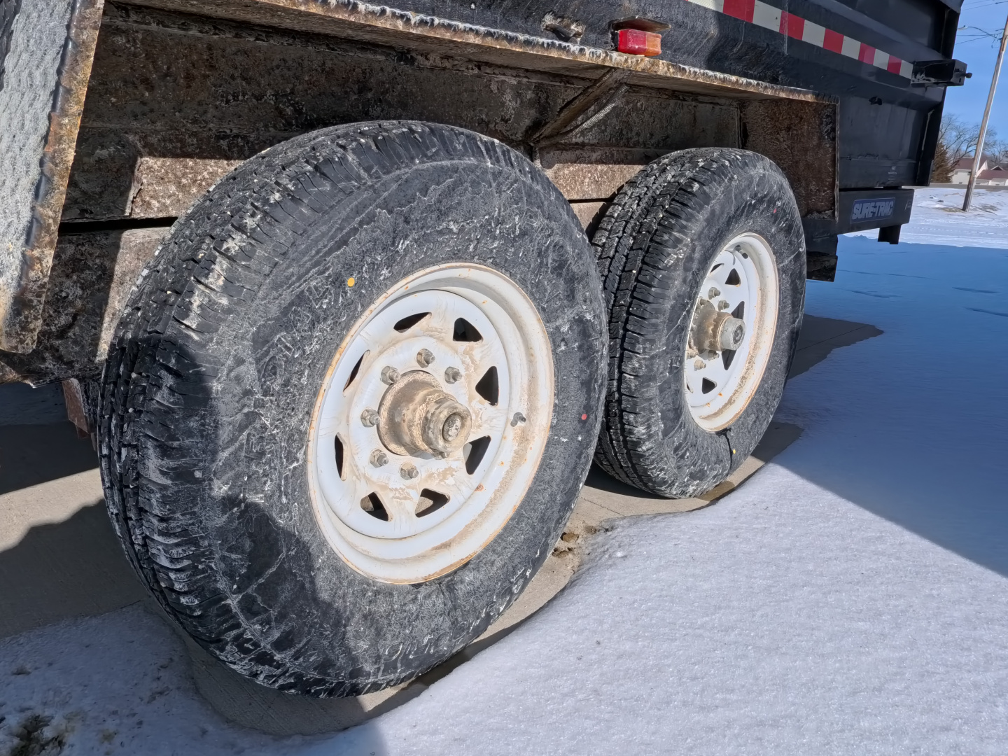 Used 2015 Sure-Trac 82 x 14 Dump Trailer with 14,000 lb. GVWR -Black