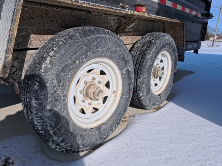 Used 2015 Sure-Trac 82 x 14 Dump Trailer with 14,000 lb. GVWR -Black
