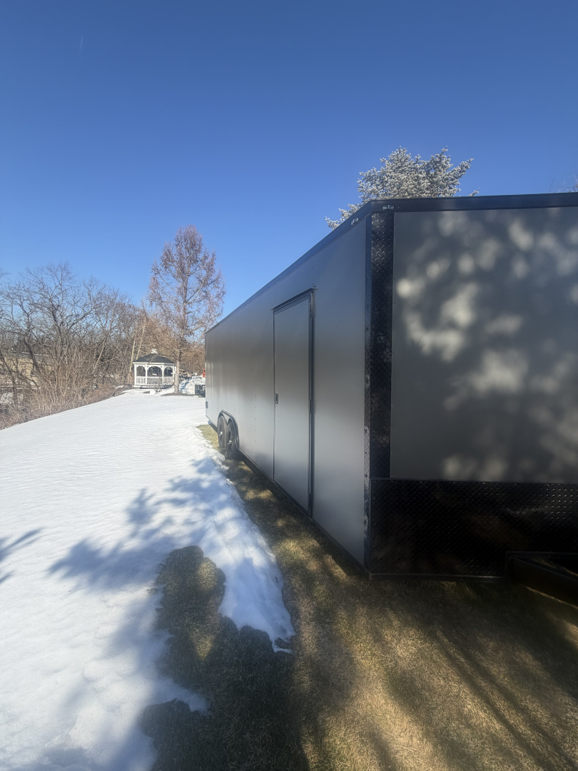 New 2026 Maximum Cargo Trailers 8.5X24 TA3 CHARCOAL W/ BLK Cargo / Enclosed Trailer