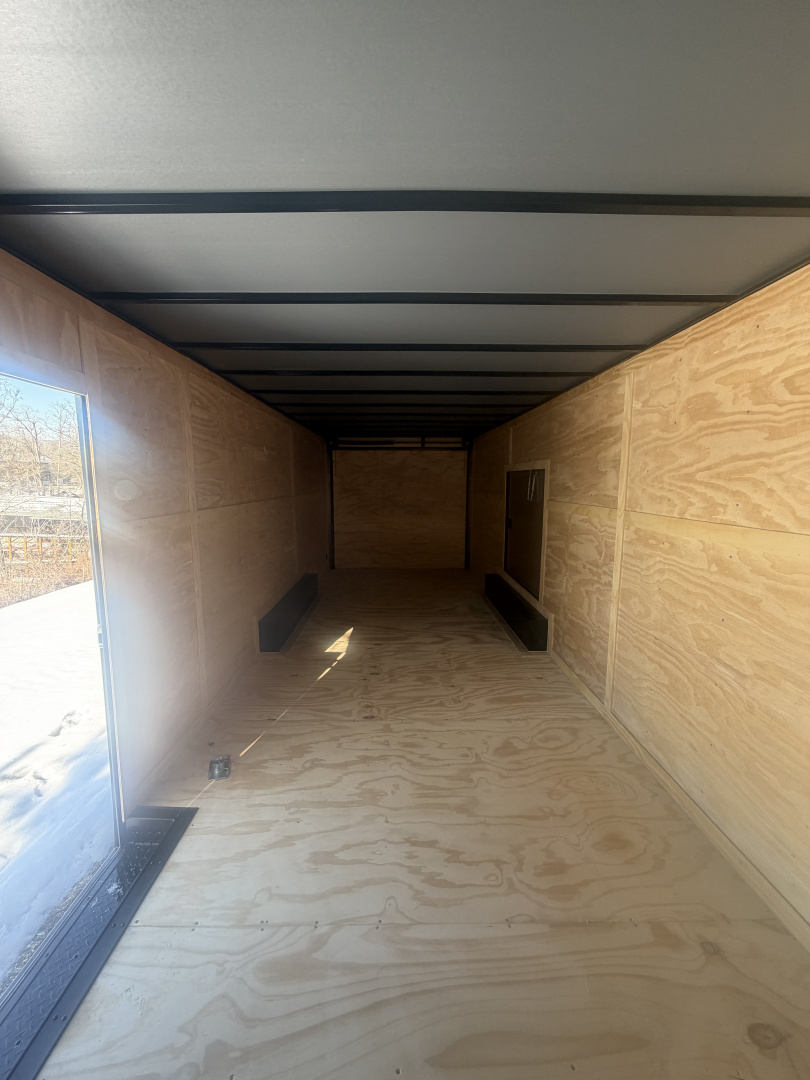 New 2026 Maximum Cargo Trailers 8.5X24 TA3 CHARCOAL W/ BLK Cargo / Enclosed Trailer