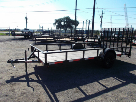 New 2026 Longhorn Trailers 77x14 Utility Trailer / 4ft Heavy Duty Ramp Gate / LED Lights