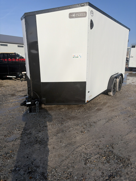 New 2026 Continental Cargo VHW714TA2-24 Cargo / Enclosed Trailer 7X14 TA RAMP DOOR (GVW:7000) WHITE
