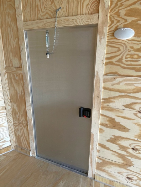 New 7x14 V-Nose Enclosed Cargo Trailer: 7000 GVWR, 7' HEIGHT, Charcoal, Ramp Door, .080 Polycore Exterior