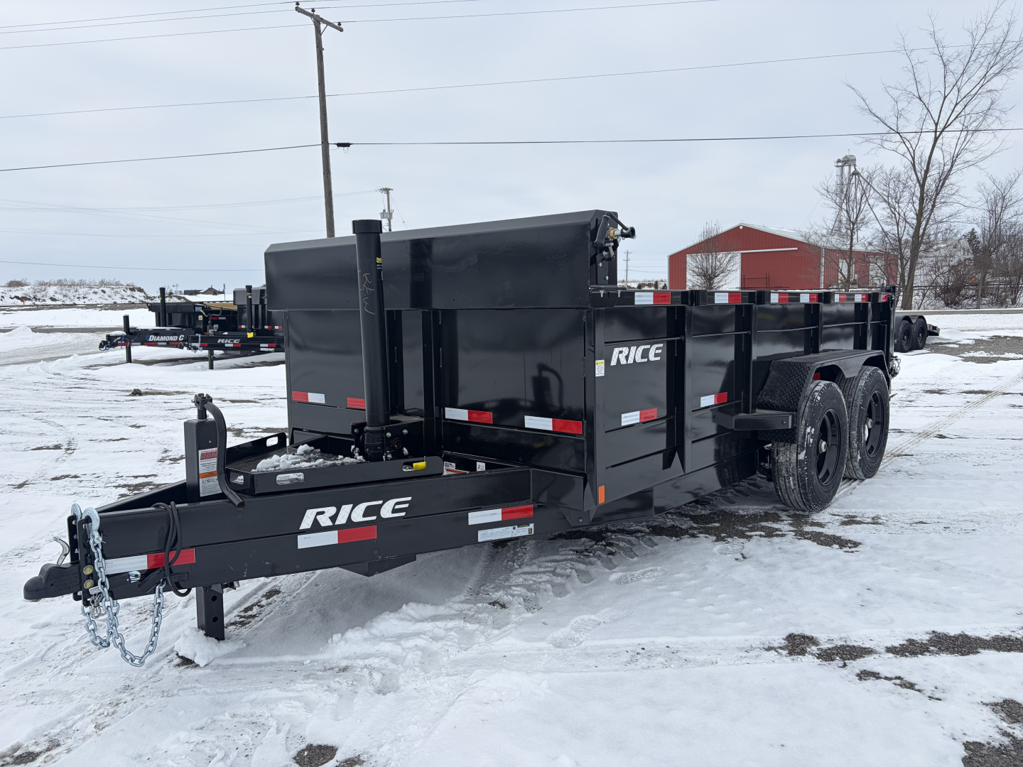 New 2026 Rice Trailers 14K HDM 14 (82" X 14') 16K Telescopic Dump Trailer