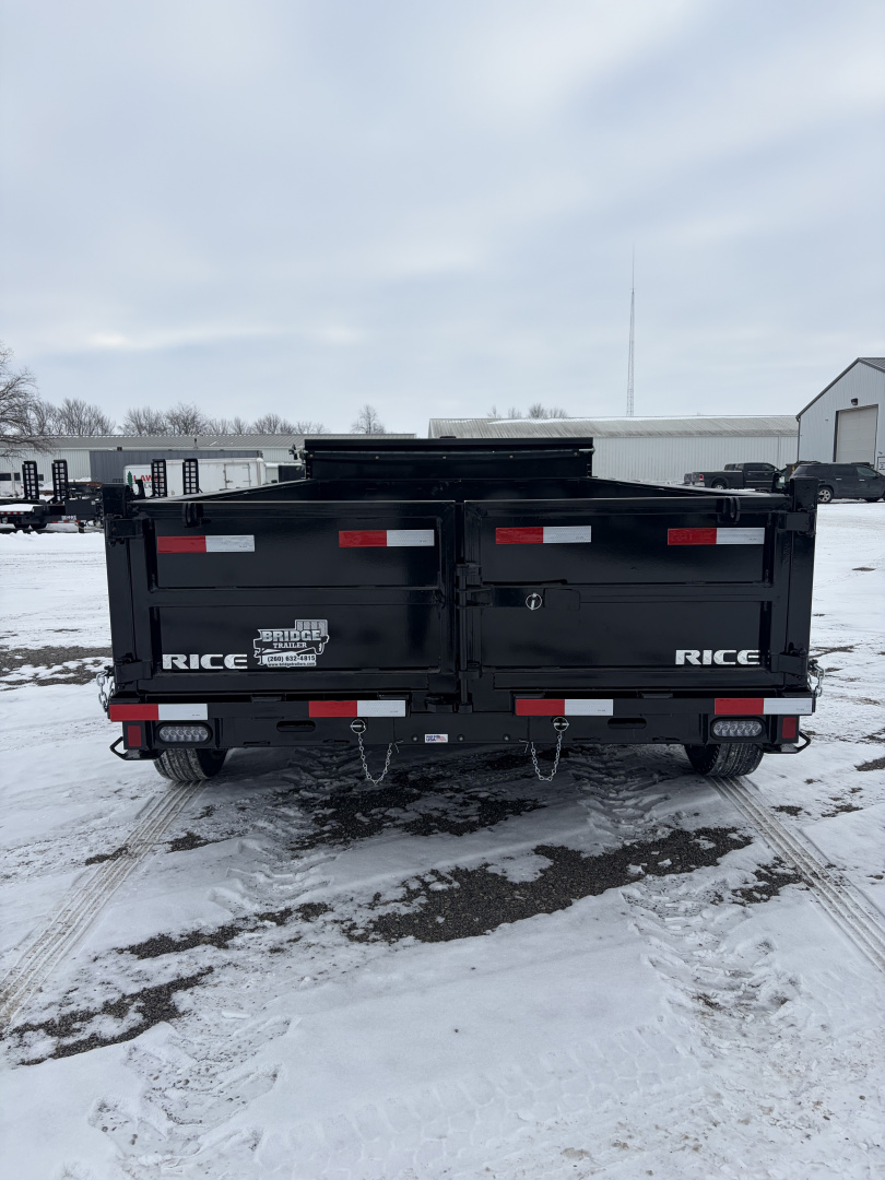 New 2026 Rice Trailers 14K HDM 14 (82" X 14') 16K Telescopic Dump Trailer