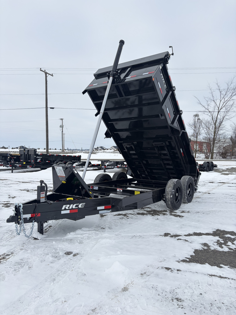 New 2026 Rice Trailers 14K HDM 14 (82" X 14') 16K Telescopic Dump Trailer