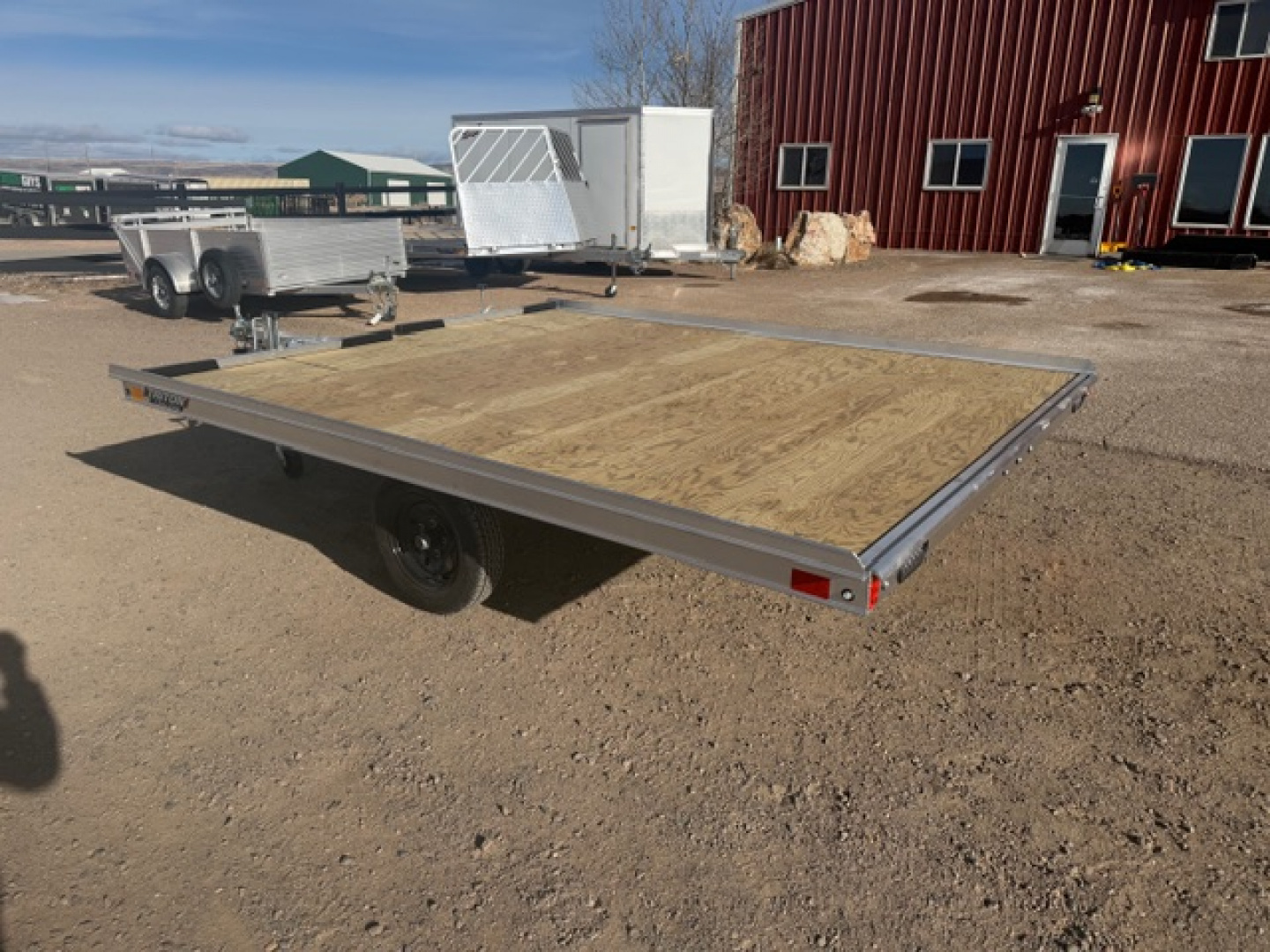 New 2026 Triton Trailers 8.5x10 - 2 Place Snow mobile trailer Tilt Deck