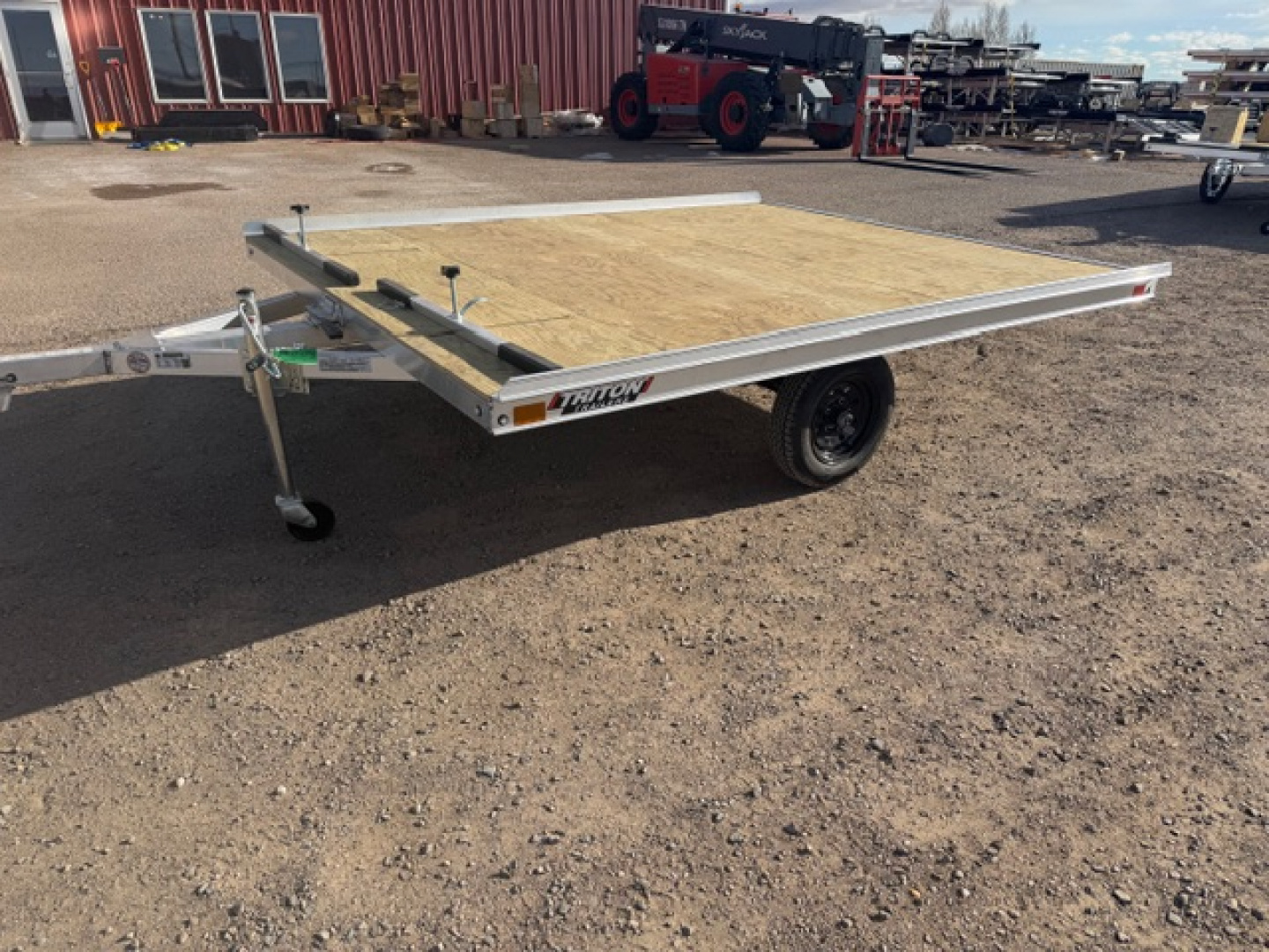 New 2026 Triton Trailers 8.5x10 - 2 Place Snow mobile trailer Tilt Deck