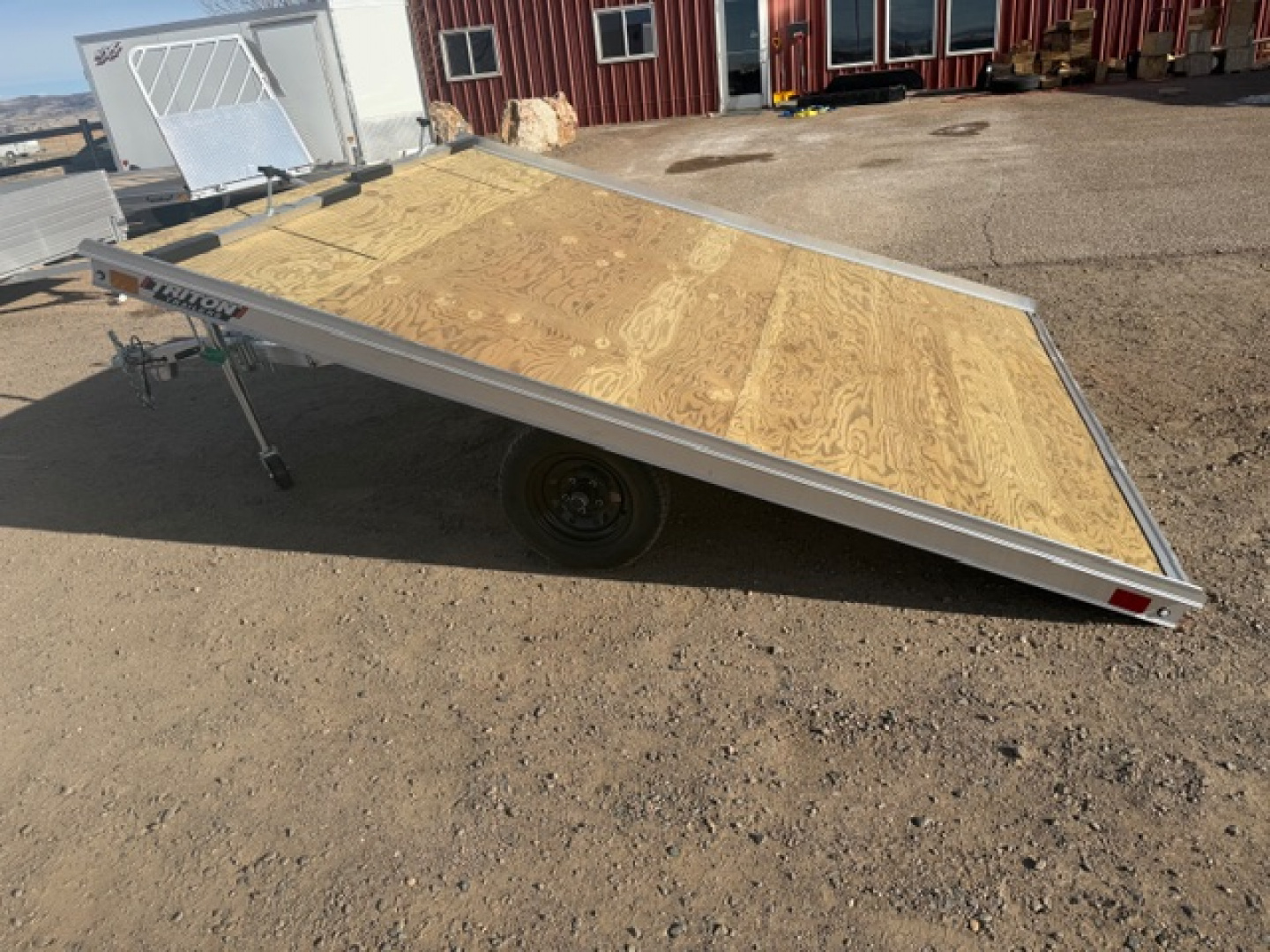 New 2026 Triton Trailers 8.5x10 - 2 Place Snow mobile trailer Tilt Deck