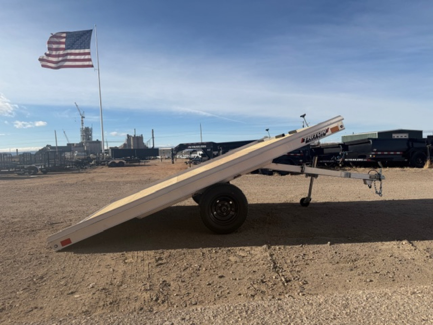 New 2026 Triton Trailers 8.5x10 - 2 Place Snow mobile trailer Tilt Deck