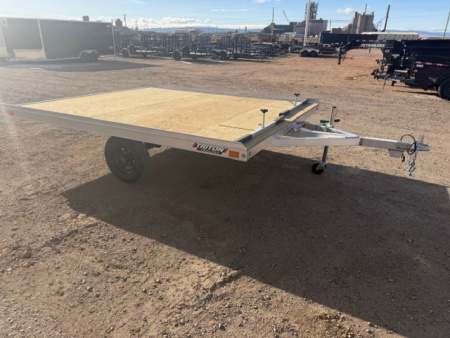 New 2026 Triton Trailers 8.5x10 - 2 Place Snow mobile trailer Tilt Deck