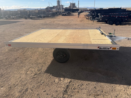 New 2026 Triton Trailers 8.5x10 - 2 Place Snow mobile trailer Tilt Deck