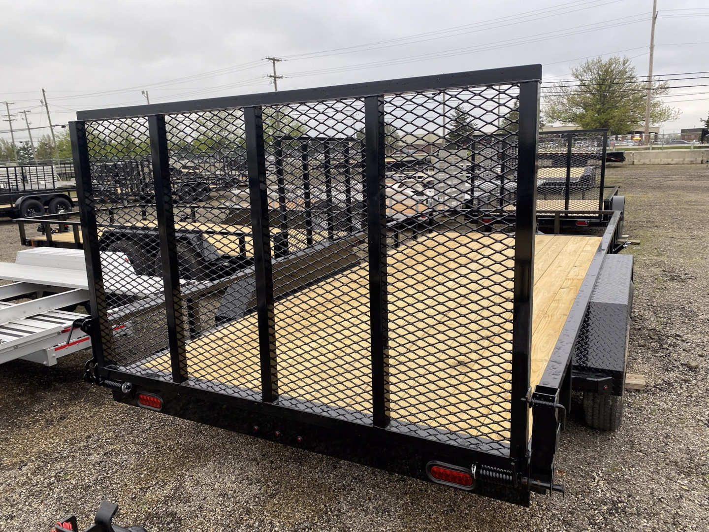 New 2026 Liberty 7 X 16 FT UTILITY TRAILER TUBE RAIL HD SPRING ASSIST RAMP