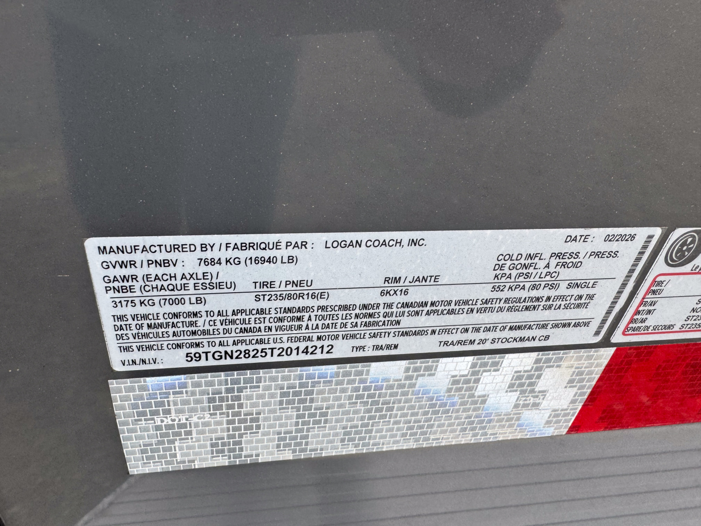 New 2026 Logan Coach 20' GN Stockman Combo