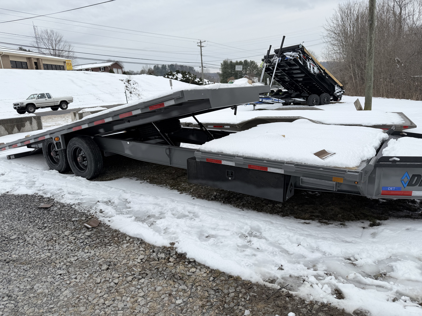 New 2026 Diamond C DET210 Tilt Trailer 102”X 26’ HYDRO JACK WIRELESS REMOTE 23K G.V.W.R.