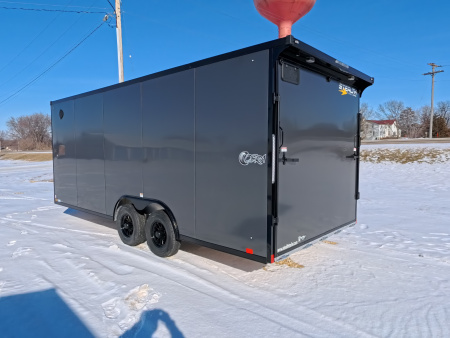 New 2026 Stealth Trailers 8.5 x 20 x 7 Cobra Cargo / Enclosed Trailer with 5,200 lb. Torsion Axles, 4'Beavertail -Charcoal with Blackout Pkg.