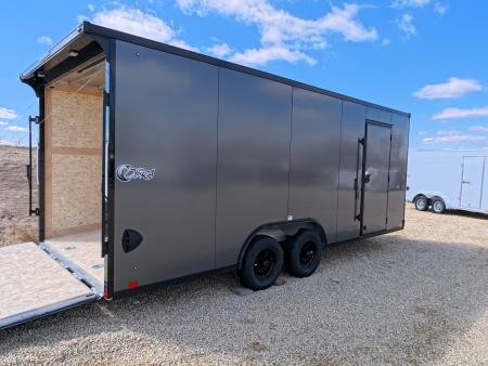 New 2026 Stealth Trailers 8.5 x 20 x 7 Cobra Cargo / Enclosed Trailer with 5,200 lb. Torsion Axles, 4'Beavertail -Charcoal with Blackout Pkg.
