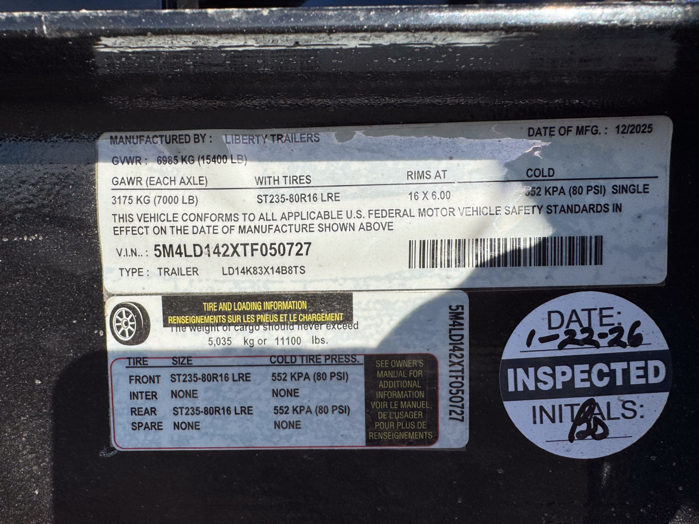 New 2026 Liberty LD14K TS Dump Trailer