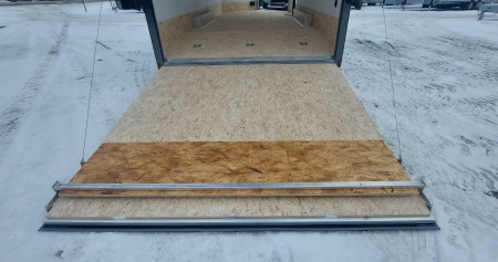 New 8 X 20 + 4' V-NOSE ENCLOSED SNOWMOBILE/CAR HAULER 5200# AXLES ALL ALUMINUM POLYCOMPOSITE EXTERIOR LIGHTNING