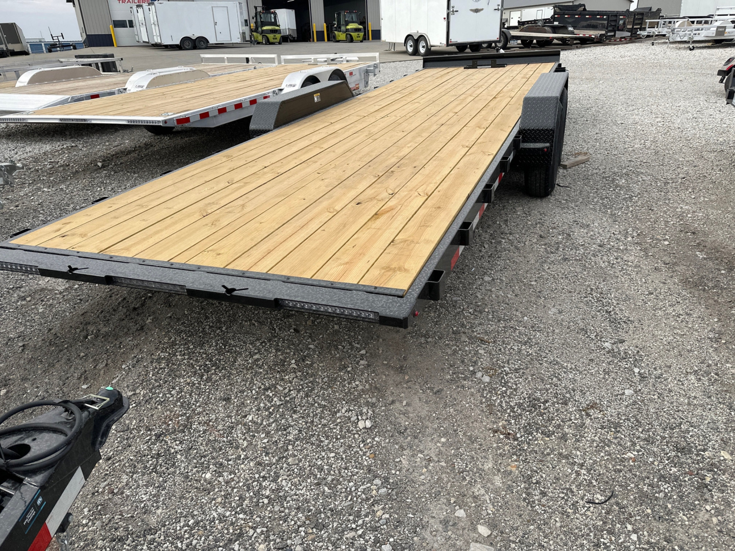 New 2026 H&H Black 82"x24' 14k Electric Tilt Speed Loader Car Hauler Trailer