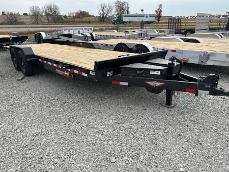 New 2026 H&H Black 82 x24' 14k Electric Tilt Speed Loader Car Hauler Trailer