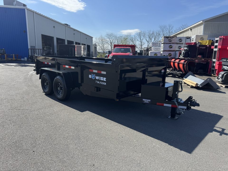 New 2026 BWISE DT714LP-LE-14 7X14 TA LOW PROFILE Dump Trailer
