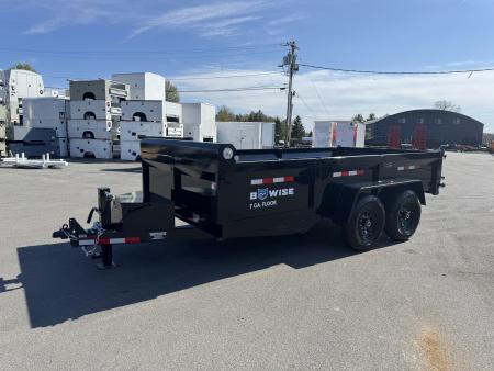 New 2026 BWISE DT714LP-LE-14 7X14 TA LOW PROFILE Dump Trailer