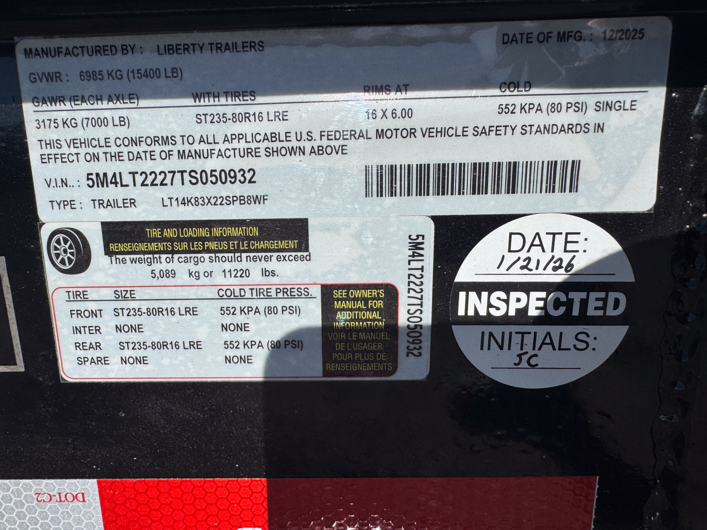 New 2026 Liberty LT14K 16+6 Tilt Trailer