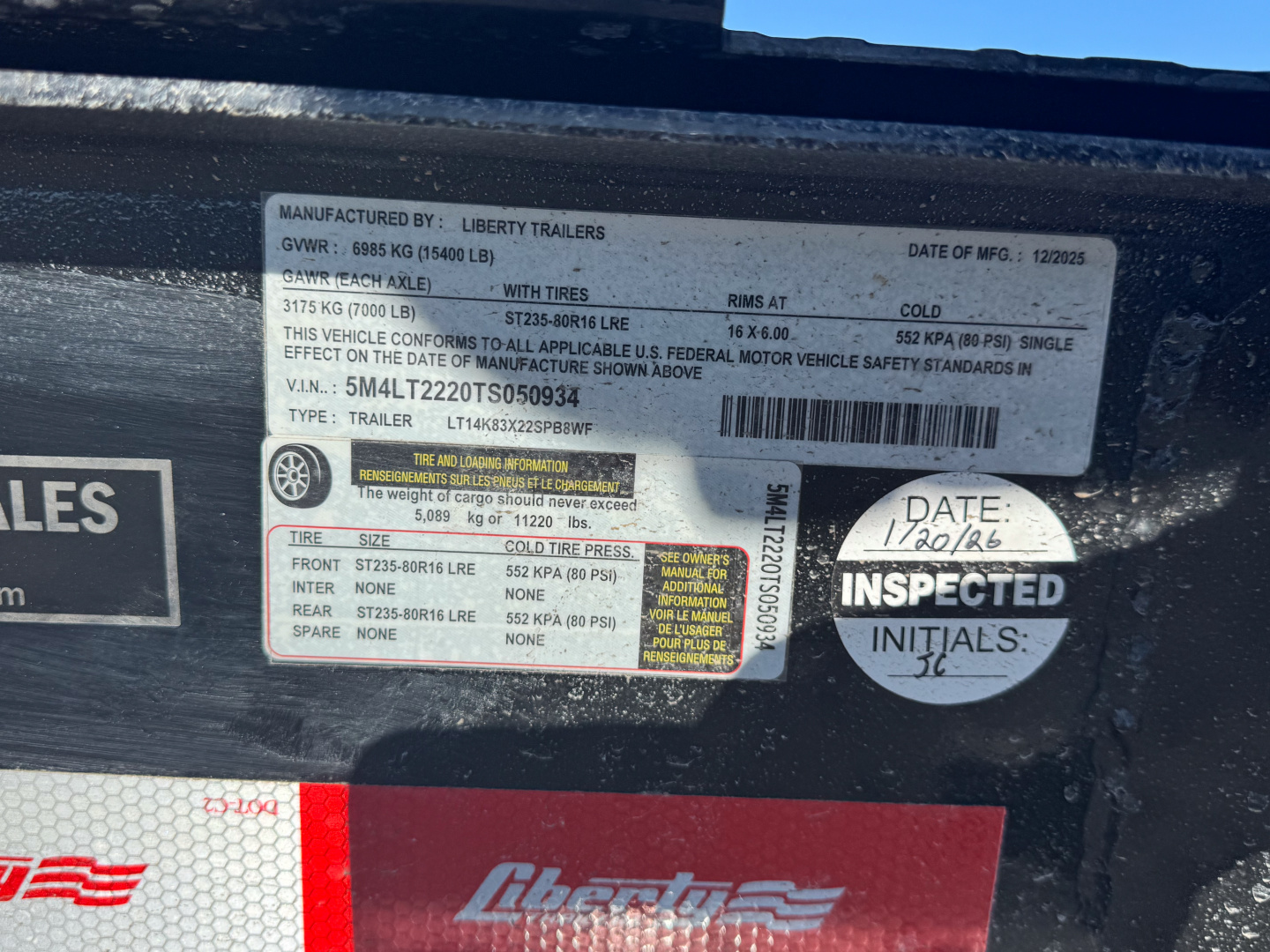 New 2026 Liberty LT14K 16+6 Tilt Trailer