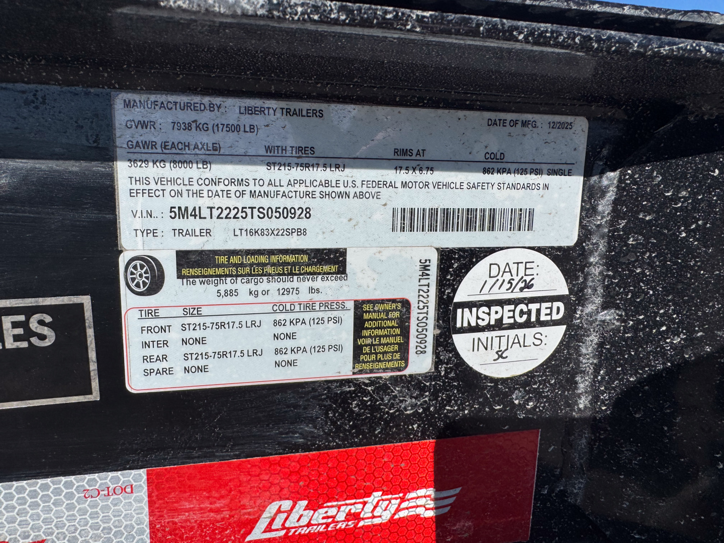 New 2026 Liberty LT16K 16+6 Tilt Trailer