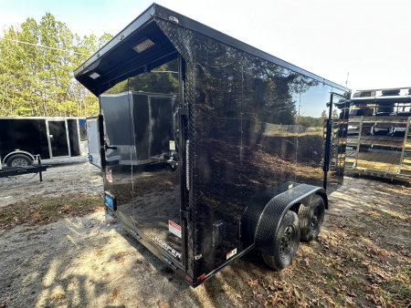 New 2026 QUALITY CARGO 7X14 TANDEM AXLE ENCLOSED TRAILER WITH REAR SPOILER AND BLACKOUT PACKAGE