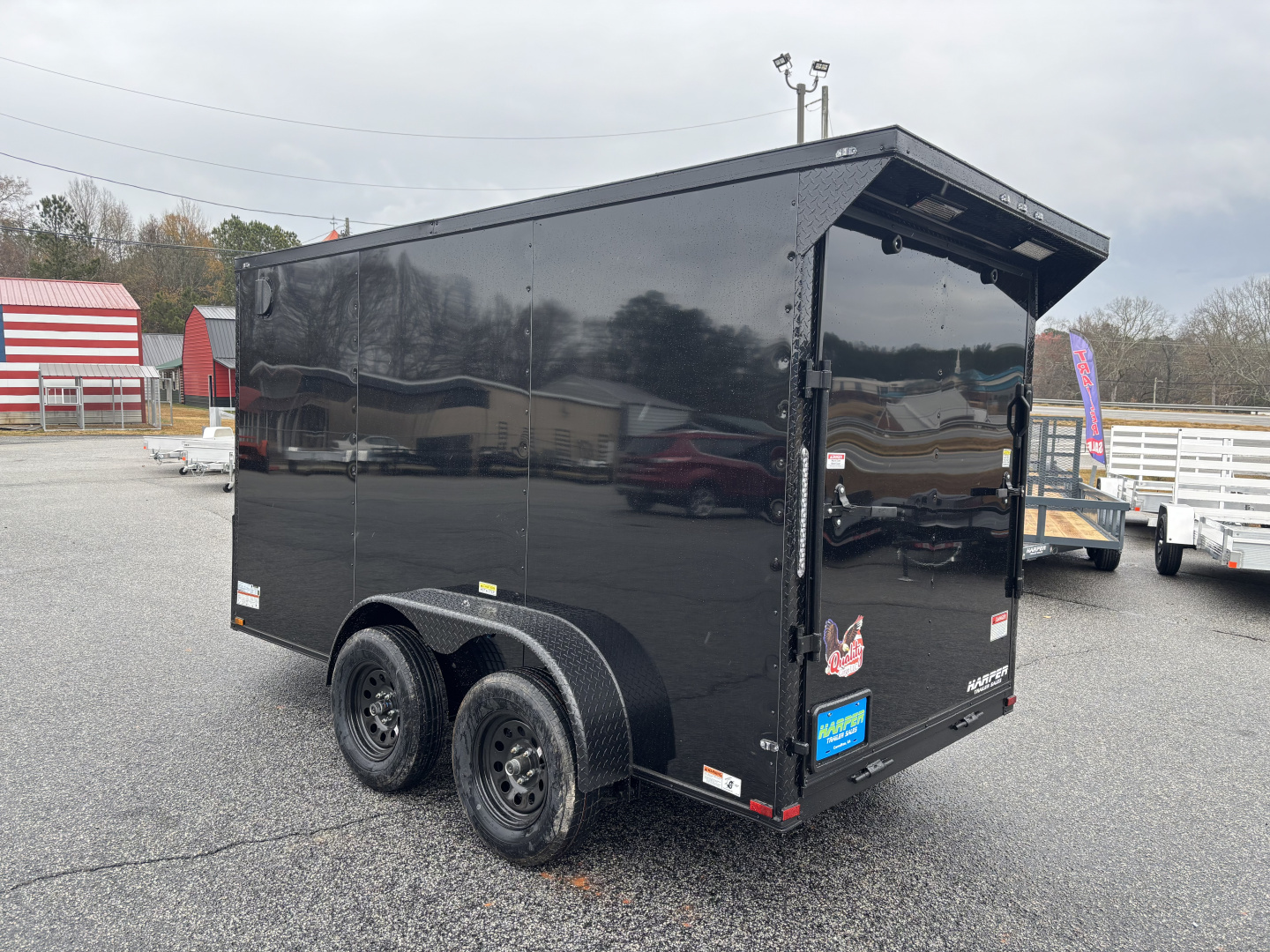 New 2026 QUALITY CARGO 6X12 TANDEM AXLE ENCLOSED TRAILER WITH REAR SPOILER AND POLYCORE EXTERIOR