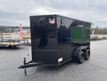 New 2026 QUALITY CARGO 6X12 TANDEM AXLE ENCLOSED TRAILER WITH REAR SPOILER AND POLYCORE EXTERIOR