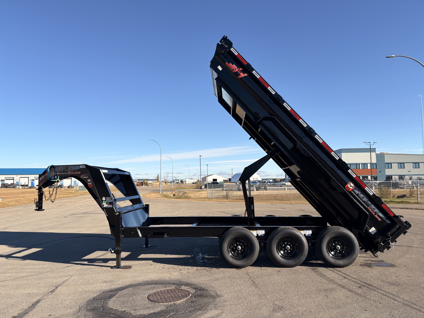 New 2026 Horizon Trailers HZ7 83''X16' GOOSE DUMP BOX W/ 2' HIGH SIDES 21000 GVWR Dump Trailer