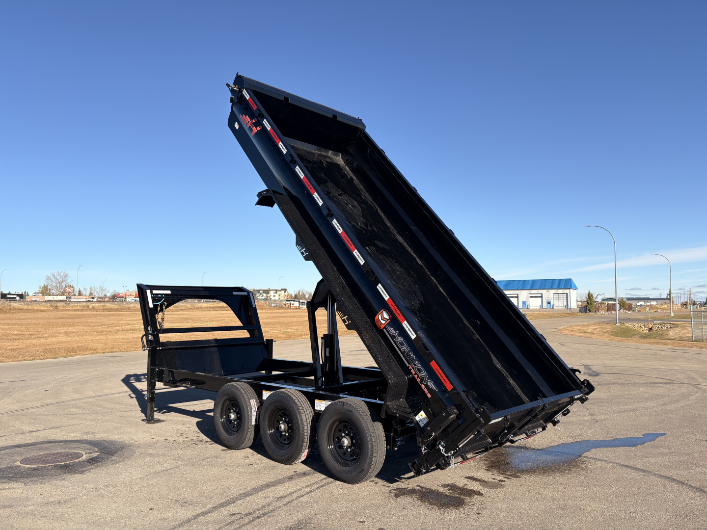New 2026 Horizon Trailers HZ7 83''X16' GOOSE DUMP BOX W/ 2' HIGH SIDES 21000 GVWR Dump Trailer