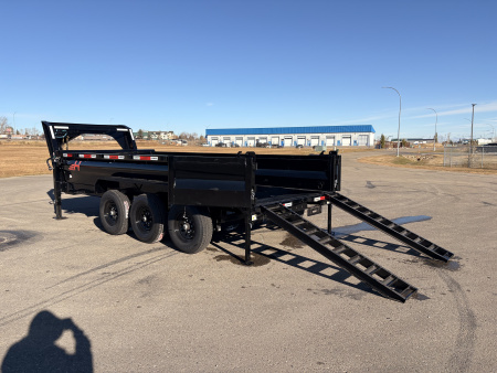 New 2026 Horizon Trailers HZ7 83''X16' GOOSE DUMP BOX W/ 2' HIGH SIDES 21000 GVWR Dump Trailer