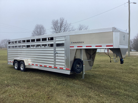 New 2026 EBY Trailers 7'x24' Maverick Aluminum Livestock Trailer, 14K