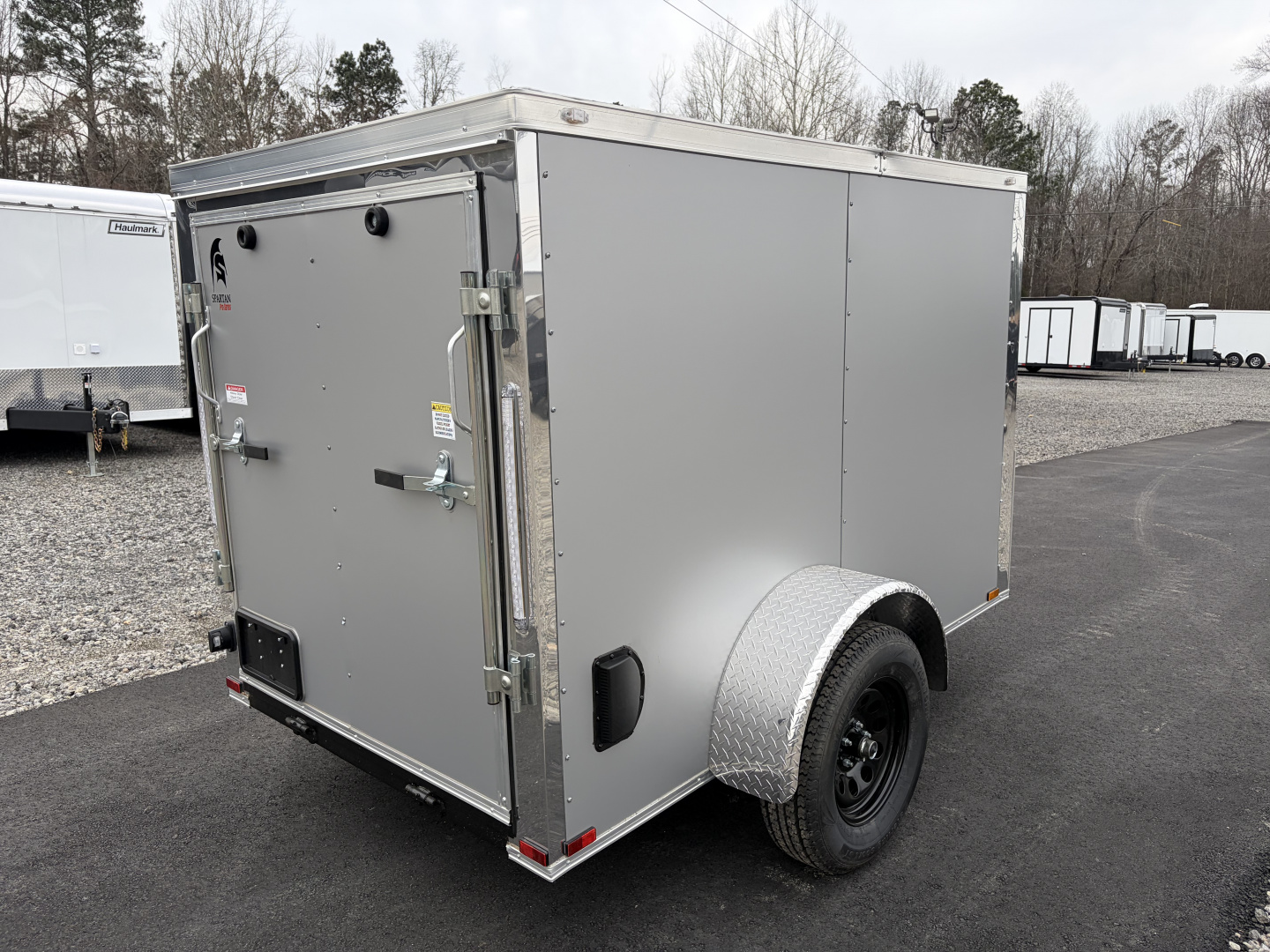 New 2026 Spartan 5X8 Pro-Series Enclosed Trailer, Side Door Barlock, Polycor, Stabledeck