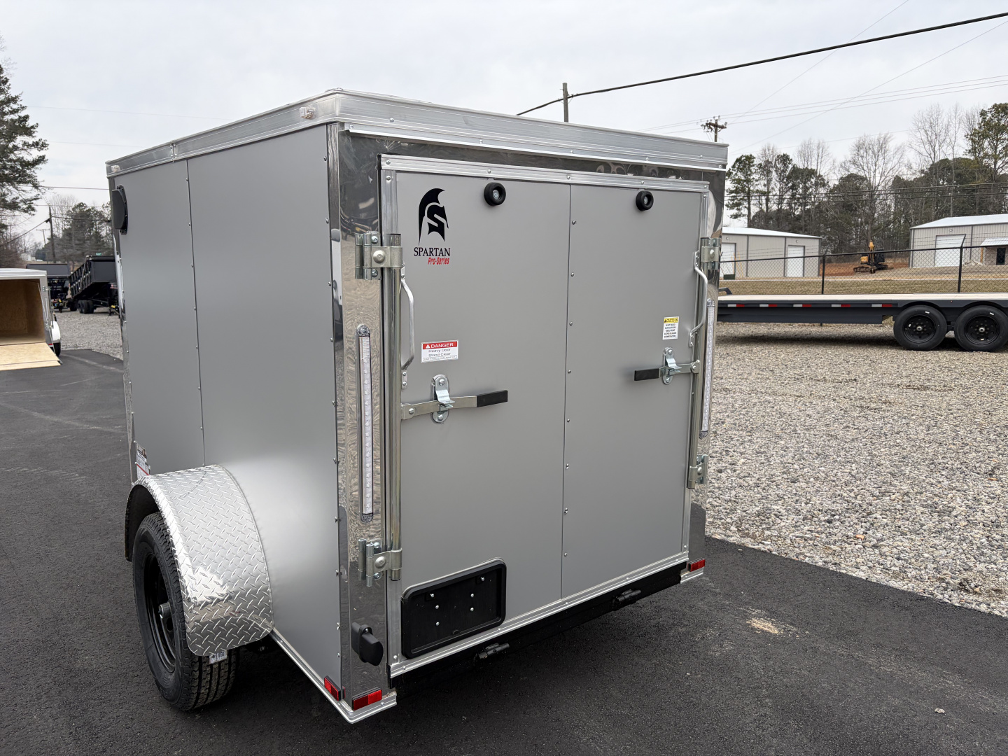 New 2026 Spartan 5X8 Pro-Series Enclosed Trailer, Side Door Barlock, Polycor, Stabledeck