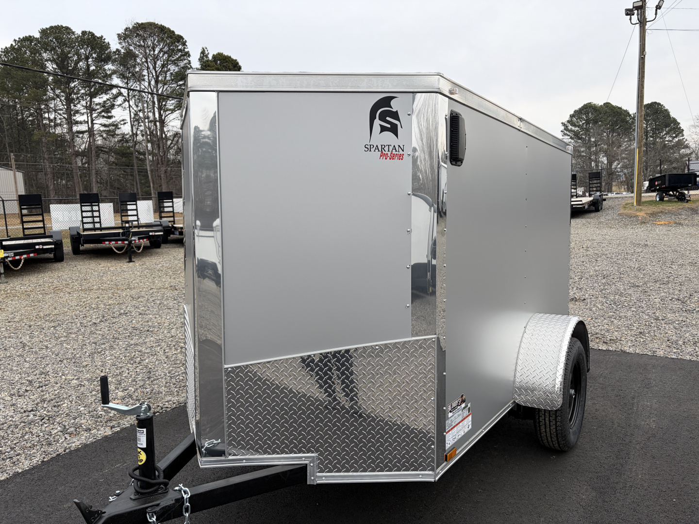 New 2026 Spartan 5X8 Pro-Series Enclosed Trailer, Side Door Barlock, Polycor, Stabledeck