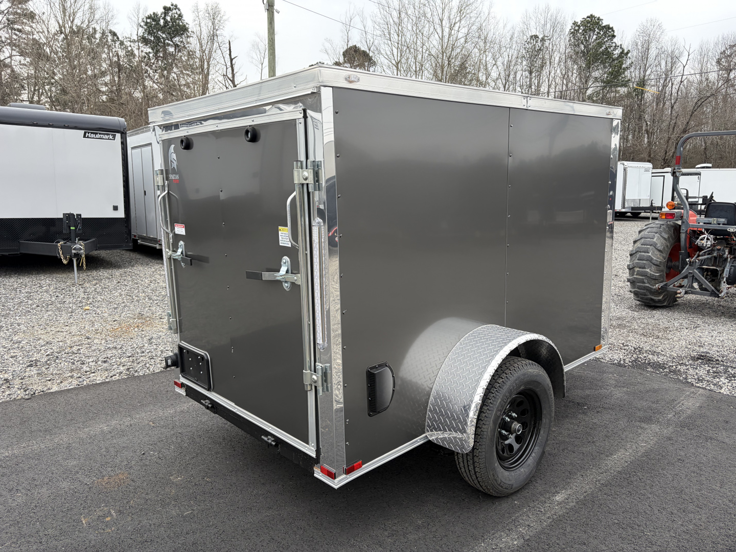 New 2026 Spartan 5X8 Pro-Series Enclosed Trailer, Side Door Barlock, Polycor, Stabledeck