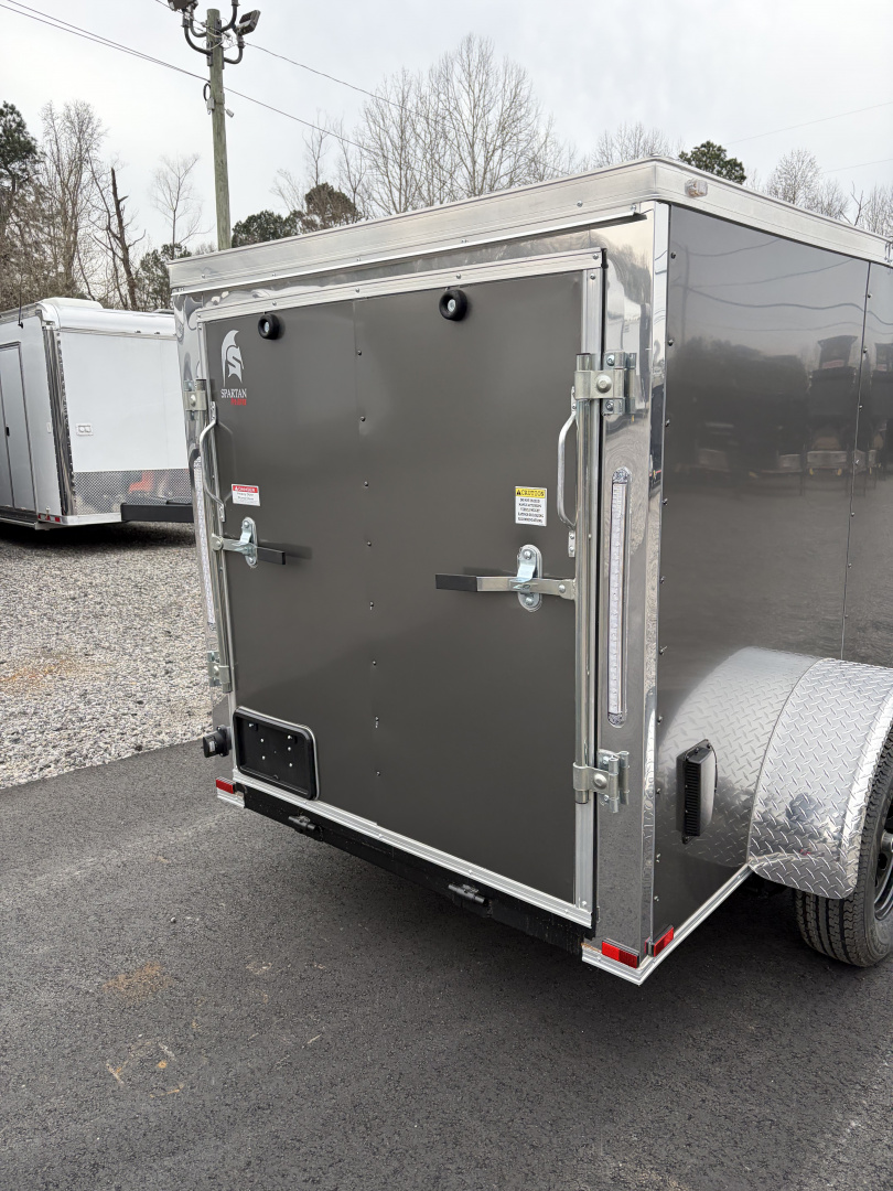 New 2026 Spartan 5X8 Pro-Series Enclosed Trailer, Side Door Barlock, Polycor, Stabledeck