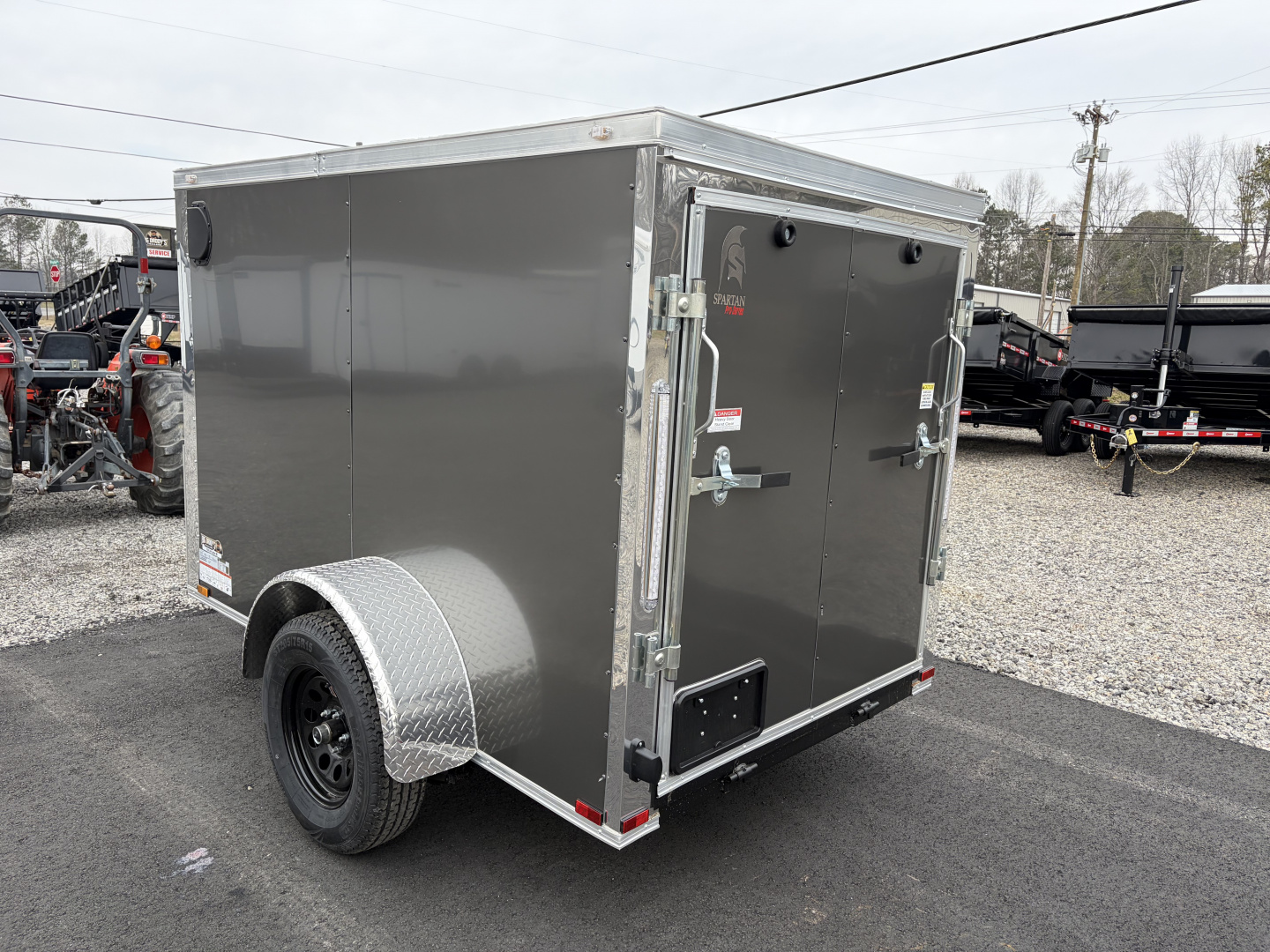 New 2026 Spartan 5X8 Pro-Series Enclosed Trailer, Side Door Barlock, Polycor, Stabledeck