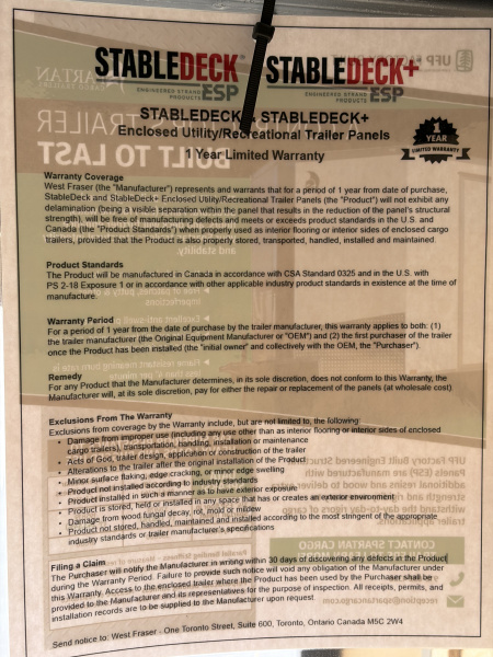 New 2026 Spartan 5X8 Pro-Series Enclosed Trailer, Side Door Barlock, Polycor, Stabledeck