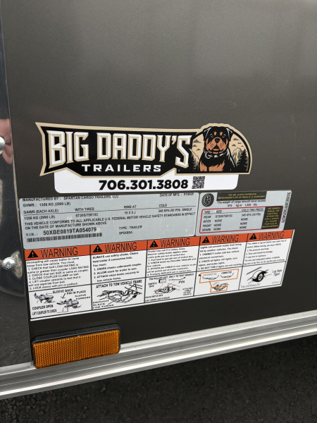 New 2026 Spartan 5X8 Pro-Series Enclosed Trailer, Side Door Barlock, Polycor, Stabledeck