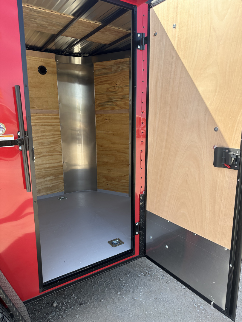 New 2023 Cargo Craft 6x10 Elite V-Nose with ramp door. Red in color Cargo / Enclosed Trailer