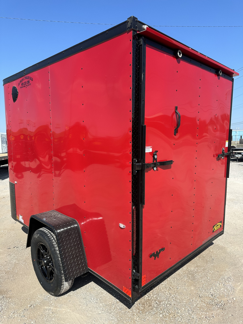 New 2023 Cargo Craft 6x10 Elite V-Nose with ramp door. Red in color Cargo / Enclosed Trailer