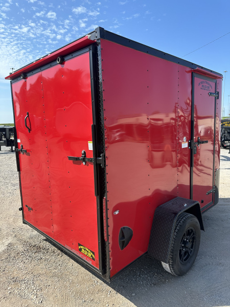 New 2023 Cargo Craft 6x10 Elite V-Nose with ramp door. Red in color Cargo / Enclosed Trailer