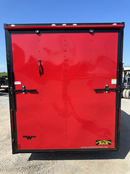 New 2023 Cargo Craft 6x10 Elite V-Nose with ramp door. Red in color Cargo / Enclosed Trailer