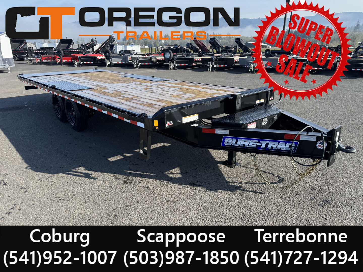 New 2026 Sure-Trac 8.5x22 Steel HD Deckover Power Tilt 17.6K GVWR